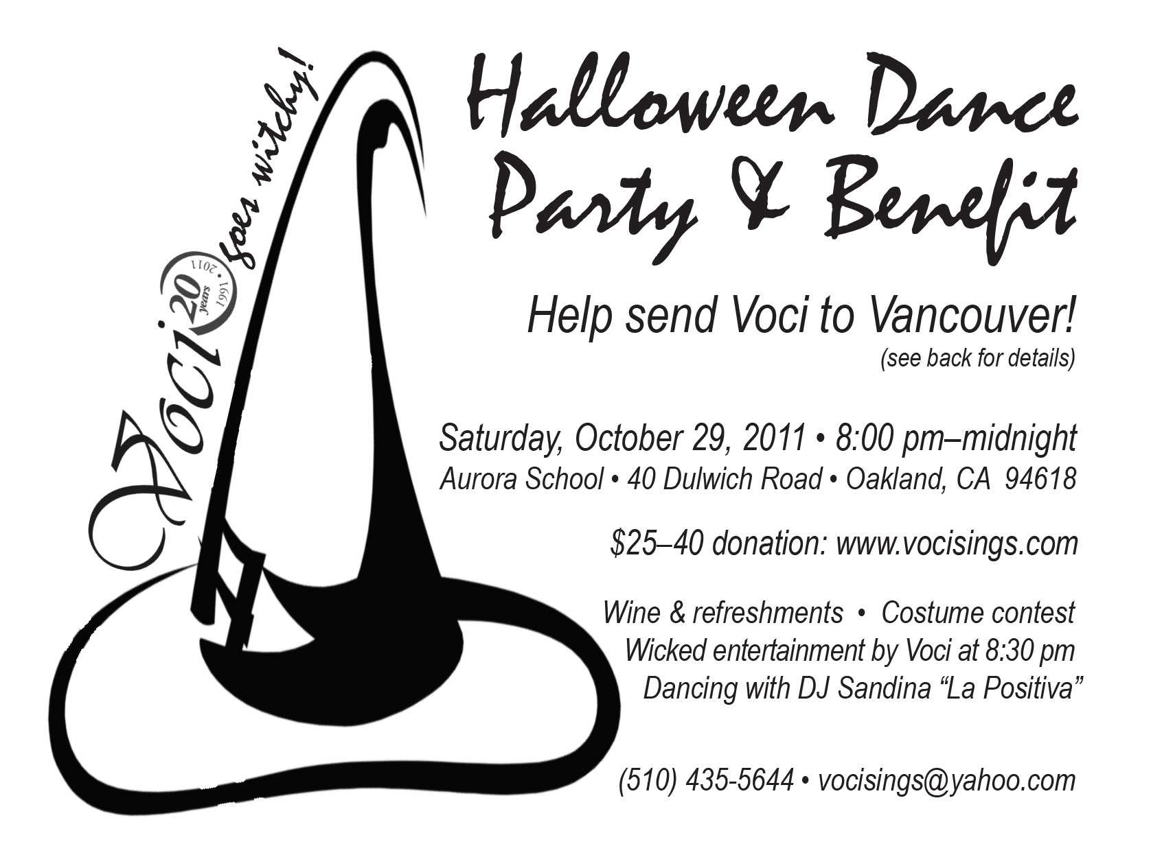 Poster for Halloween Dance Party & Benefit