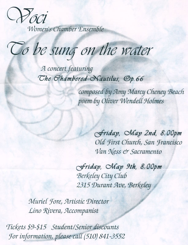 Poster for To Be Sung On the Water
