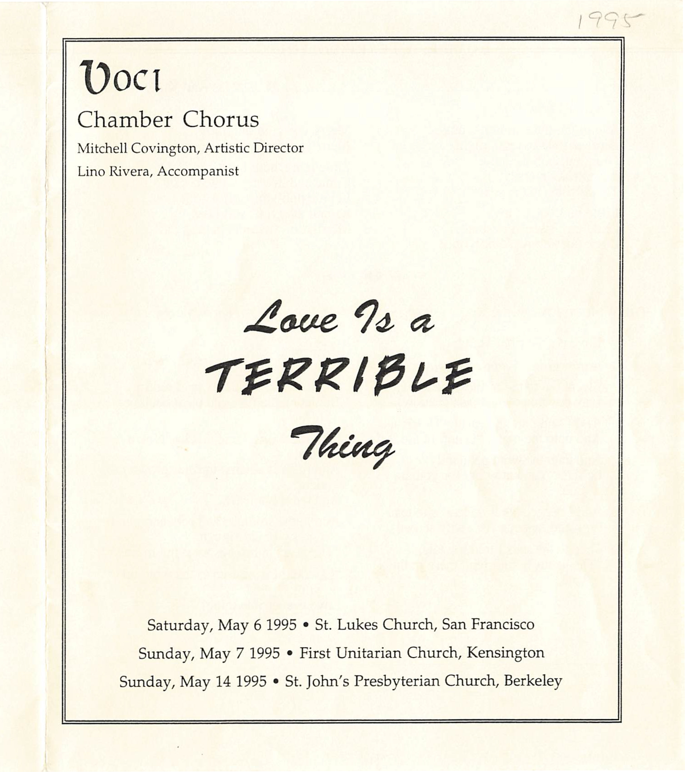 Love is a Terrible Thing: 20th Century Concert