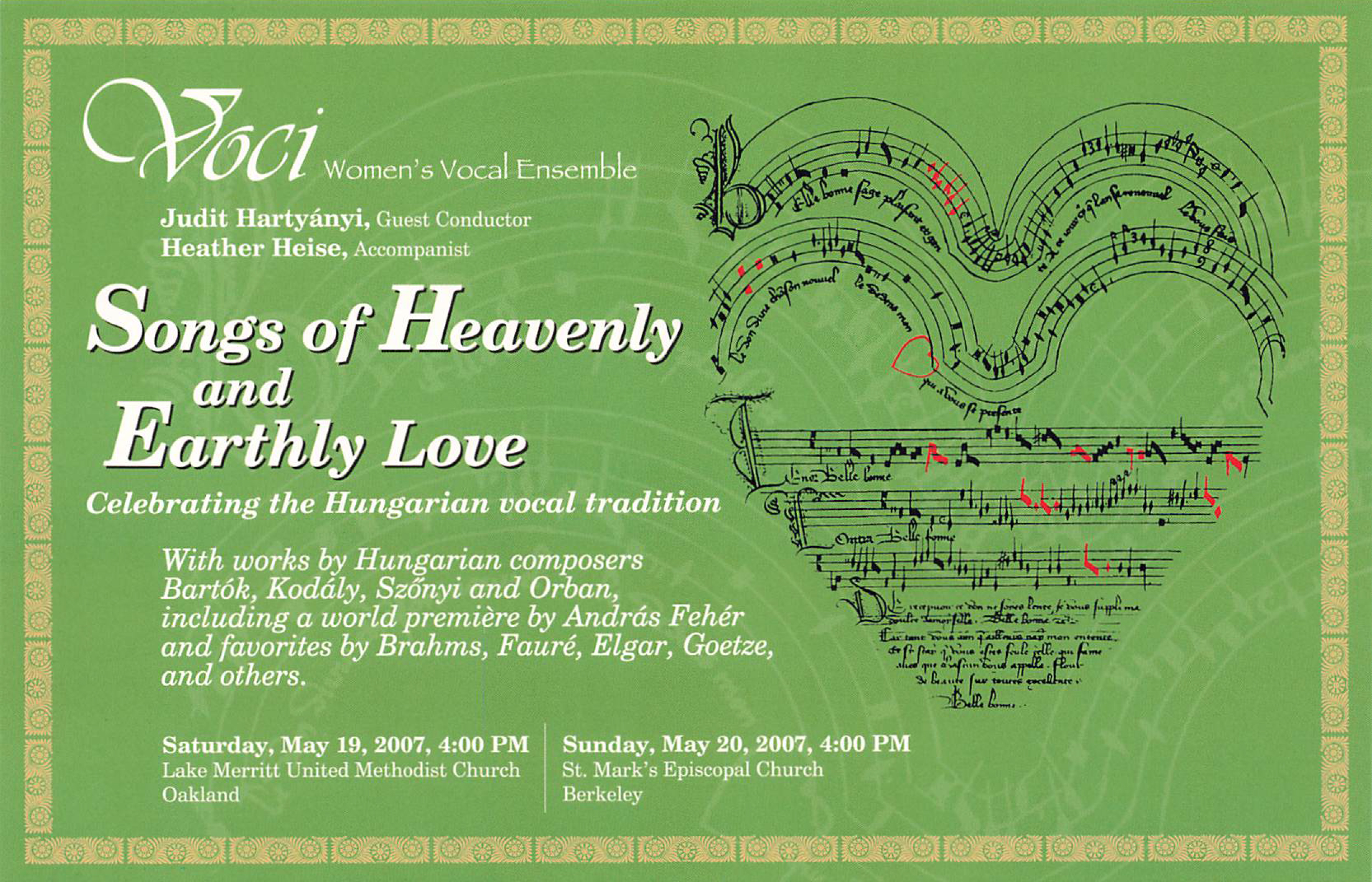 Poster for Songs of Heavenly and Earthly Love